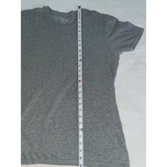Everlane Men's T-Shirt Heathered Charcoal Weight Relaxed Crew Tee  in Size XL - Picture 3 of 5